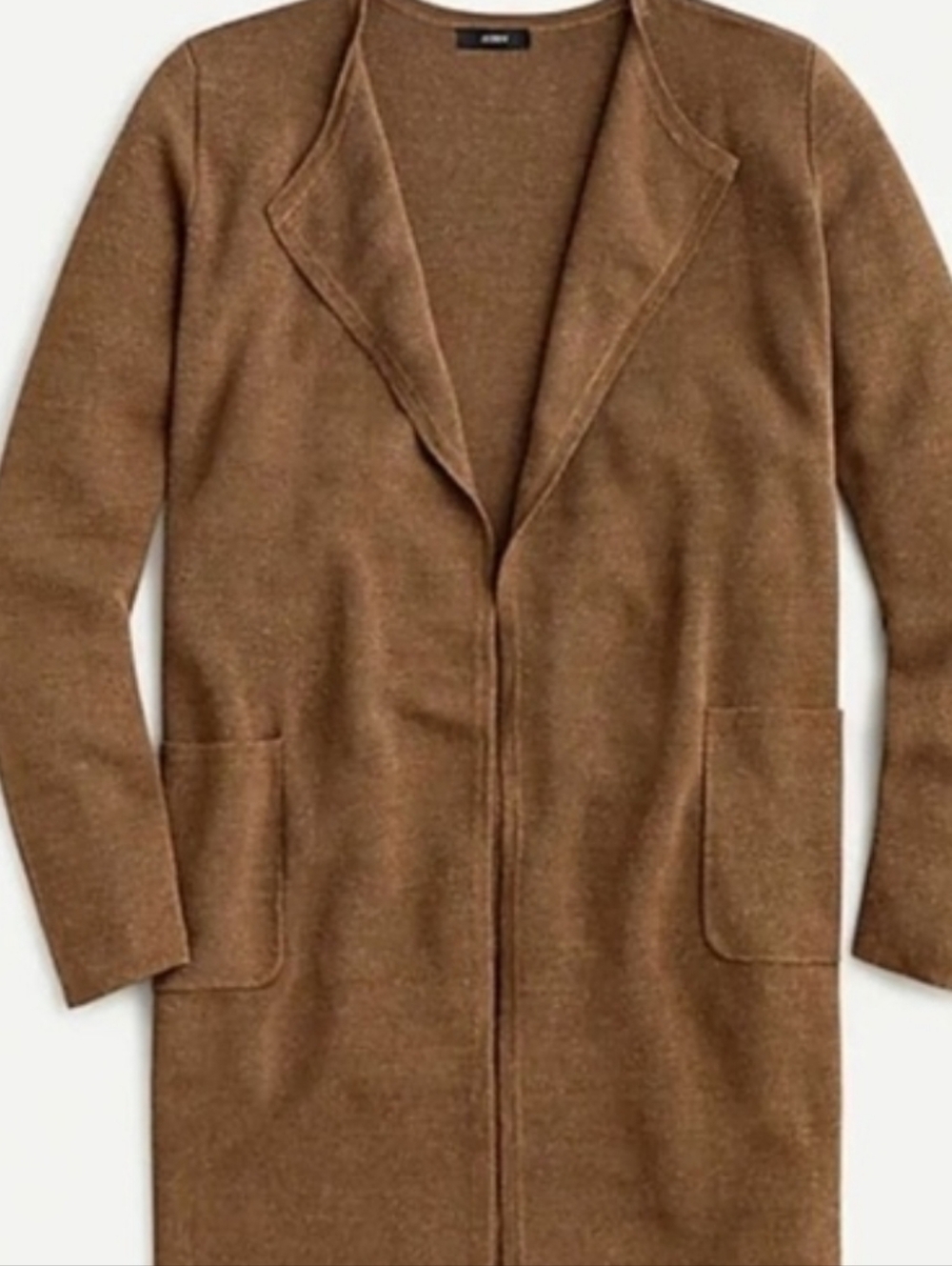 J.Crew Juliette Open-Front Cardigan Sweater - Brown